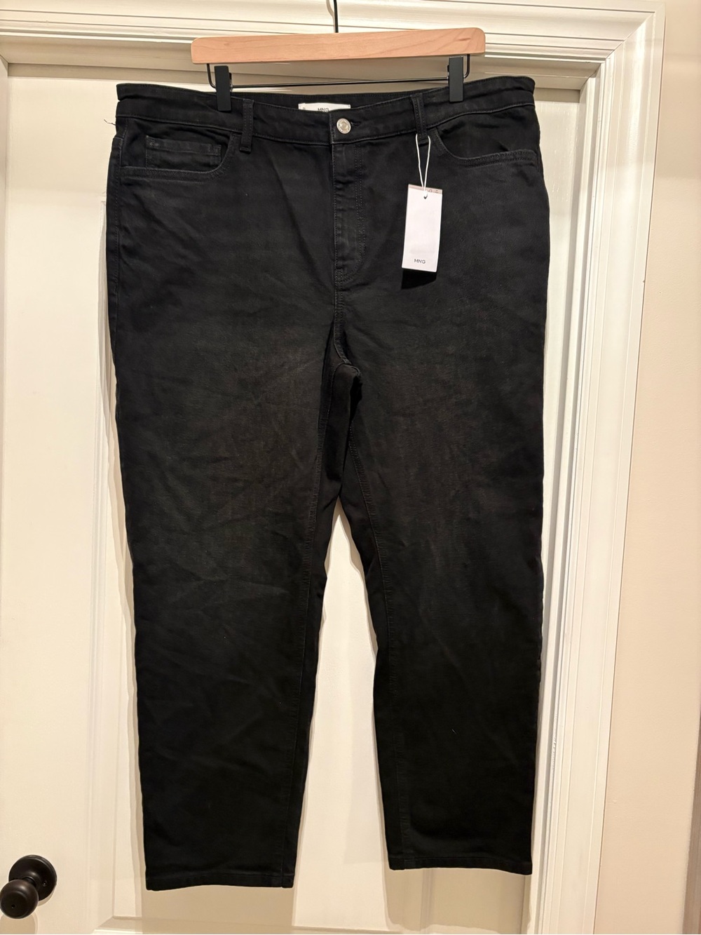 Women’s Mango Newmom black jeans size 16 NWT